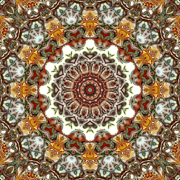 Mandala Unico Modello Rotondo Orientale Motivo Mistico Astratto Sfondo Esotico — Foto Stock