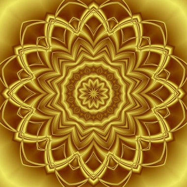 Benzersiz mandala, Oriental yuvarlak desen, mistik motifi, egzotik arka plan. Fantastik fraktal tasarım, geometrik doku parlayan renkli dijital sanat