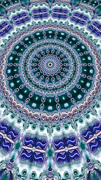 Benzersiz mandala, Oriental yuvarlak desen, mistik motifi, egzotik arka plan. Fantastik fraktal tasarım, geometrik doku parlayan renkli dijital sanat