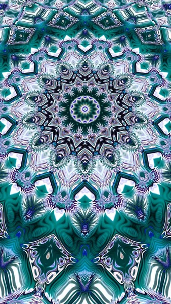 Benzersiz mandala, Oriental yuvarlak desen, mistik motifi, egzotik arka plan. Fantastik fraktal tasarım, geometrik doku parlayan renkli dijital sanat