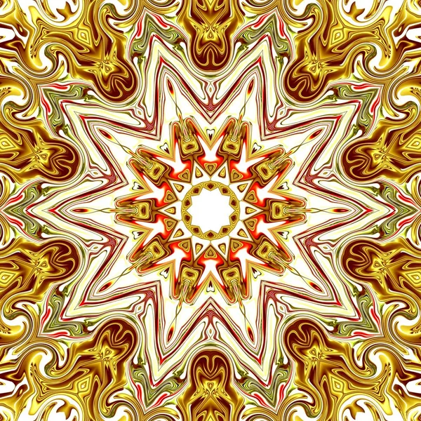 Mandala Original Padrão Redondo Oriental Motivo Místico Fundo Exótico Abstrato — Fotografia de Stock