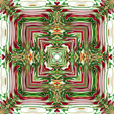 Benzersiz mandala, Oriental yuvarlak desen, mistik motifi, egzotik arka plan. Fantastik fraktal tasarım, geometrik doku parlayan renkli dijital sanat.