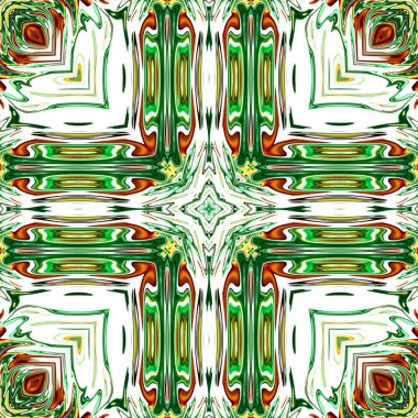 Benzersiz mandala, Oriental yuvarlak desen, mistik motifi, egzotik arka plan. Fantastik fraktal tasarım, geometrik doku parlayan renkli dijital sanat.