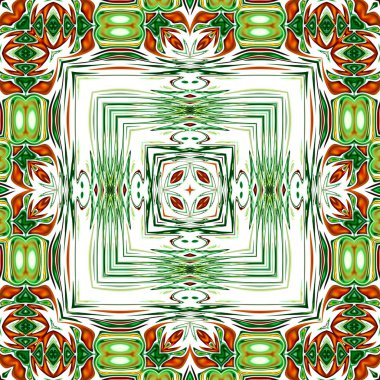 Benzersiz mandala, Oriental yuvarlak desen, mistik motifi, egzotik arka plan. Fantastik fraktal tasarım, geometrik doku parlayan renkli dijital sanat