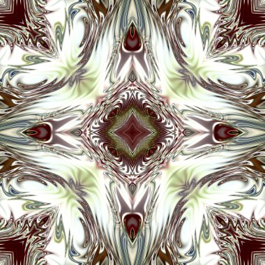 Benzersiz mandala, Oriental yuvarlak desen, mistik motifi, egzotik arka plan. Fantastik fraktal tasarım, geometrik doku parlayan renkli dijital sanat