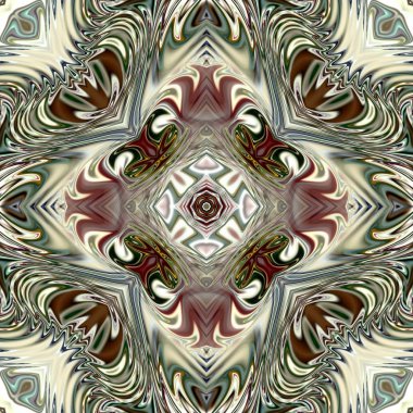 Benzersiz mandala, Oriental yuvarlak desen, mistik motifi, egzotik arka plan. Fantastik fraktal tasarım, geometrik doku parlayan renkli dijital sanat