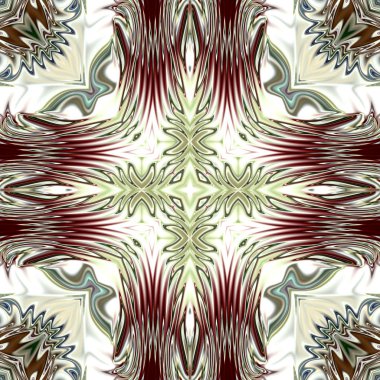 Benzersiz mandala, Oriental yuvarlak desen, mistik motifi, egzotik arka plan. Fantastik fraktal tasarım, geometrik doku parlayan renkli dijital sanat