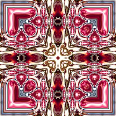 Benzersiz mandala, Oriental yuvarlak desen, mistik motifi, egzotik arka plan. Fantastik fraktal tasarım, geometrik doku parlayan renkli dijital sanat