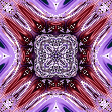 Benzersiz mandala, Oriental yuvarlak desen, mistik motifi, egzotik arka plan. Fantastik fraktal tasarım, geometrik doku parlayan renkli dijital sanat