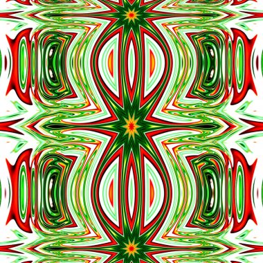 Benzersiz mandala, Oriental yuvarlak desen, mistik motifi, egzotik arka plan. Fantastik fraktal tasarım, geometrik doku parlayan renkli dijital sanat