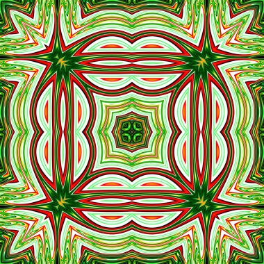 Benzersiz mandala, Oriental yuvarlak desen, mistik motifi, egzotik arka plan. Fantastik fraktal tasarım, geometrik doku parlayan renkli dijital sanat