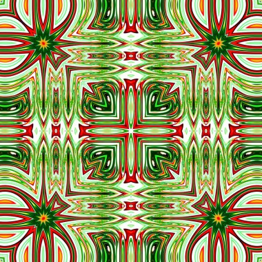 Benzersiz mandala, Oriental yuvarlak desen, mistik motifi, egzotik arka plan. Fantastik fraktal tasarım, geometrik doku parlayan renkli dijital sanat