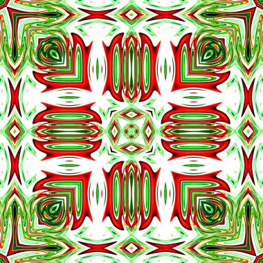 Benzersiz mandala, Oriental yuvarlak desen, mistik motifi, egzotik arka plan. Fantastik fraktal tasarım, geometrik doku parlayan renkli dijital sanat