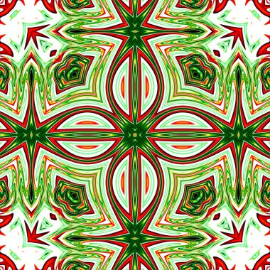 Benzersiz mandala, Oriental yuvarlak desen, mistik motifi, egzotik arka plan. Fantastik fraktal tasarım, geometrik doku parlayan renkli dijital sanat