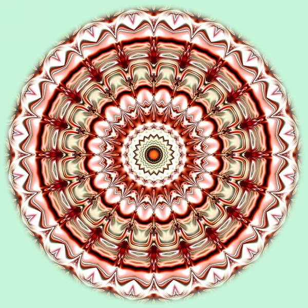 Benzersiz mandala, Oriental yuvarlak desen, mistik motifi, egzotik arka plan. Fantastik fraktal tasarım, geometrik doku parlayan renkli dijital sanat