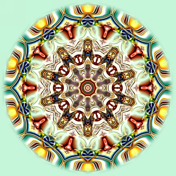 Mandala Unique Motif Rond Oriental Motif Mystique Fond Exotique Abstrait — Photo