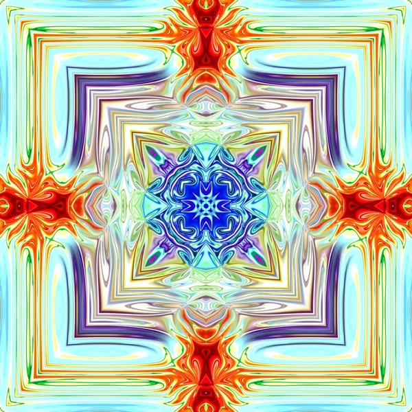 Mandala Único Patrón Redondo Oriental Motivo Místico Fondo Exótico Abstracto —  Fotos de Stock