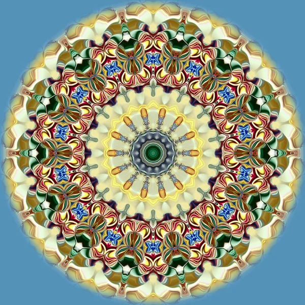 Unieke Mandala Oriental Ronde Patroon Mystieke Motif Abstracte Exotische Achtergrond — Stockfoto