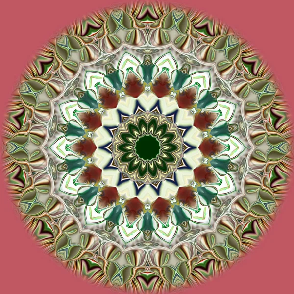 Mandala Original Padrão Redondo Oriental Motivo Místico Fundo Exótico Abstrato — Fotografia de Stock