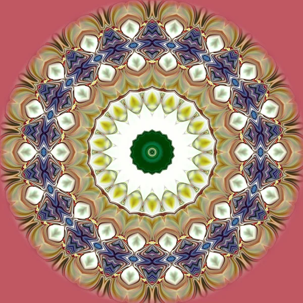 Mandala Único Patrón Redondo Oriental Motivo Místico Fondo Exótico Abstracto —  Fotos de Stock