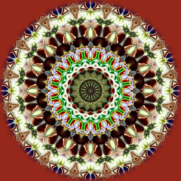 Unieke Mandala Oriental Ronde Patroon Mystieke Motif Abstracte Exotische Achtergrond — Stockfoto