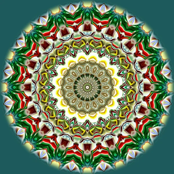 Mandala Original Padrão Redondo Oriental Motivo Místico Fundo Exótico Abstrato — Fotografia de Stock