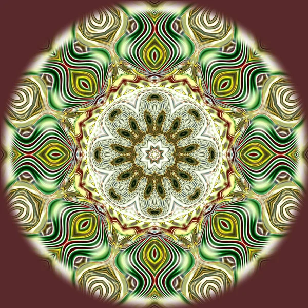 Mandala Unico Modello Rotondo Orientale Motivo Mistico Astratto Sfondo Esotico — Foto Stock