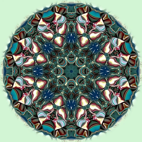 Mandala Unique Motif Rond Oriental Motif Mystique Fond Exotique Abstrait — Photo