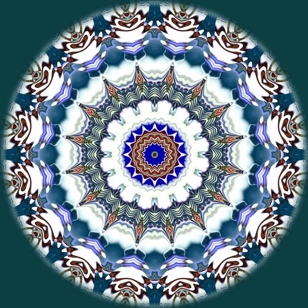 Mandala Unique Motif Rond Oriental Motif Mystique Fond Exotique Abstrait — Photo