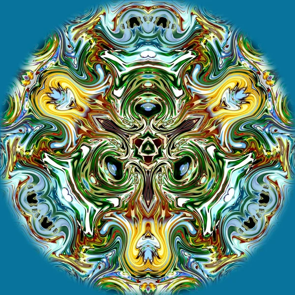Mandala Unico Modello Rotondo Orientale Motivo Mistico Astratto Sfondo Esotico — Foto Stock