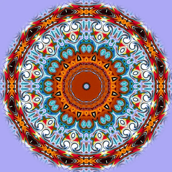 Mandala Unique Motif Rond Oriental Motif Mystique Fond Exotique Abstrait — Photo