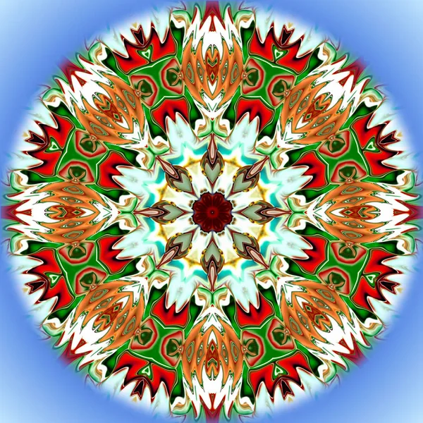 Mandala Unique Motif Rond Oriental Motif Mystique Fond Exotique Abstrait — Photo