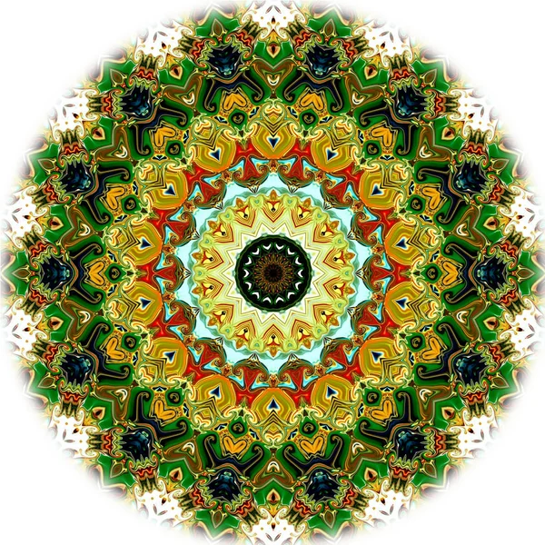 Mandala Unique Motif Rond Oriental Motif Mystique Fond Exotique Abstrait — Photo