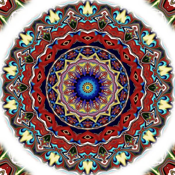 Mandala Original Padrão Redondo Oriental Motivo Místico Fundo Exótico Abstrato — Fotografia de Stock