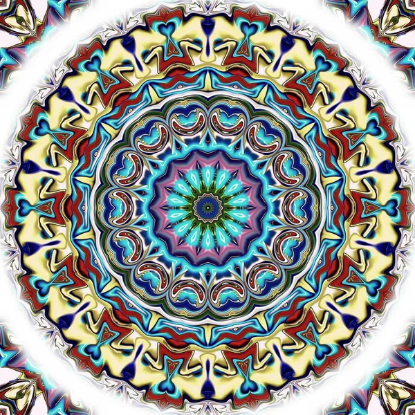 Mandala Único Patrón Redondo Oriental Motivo Místico Fondo Exótico Abstracto —  Fotos de Stock