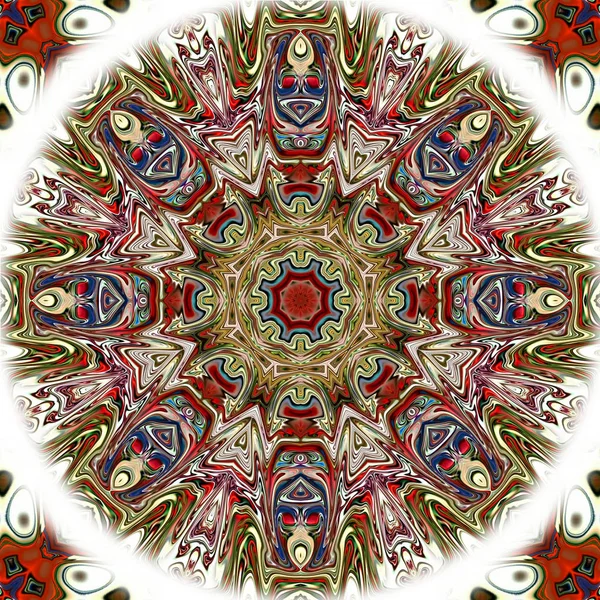 Mandala Unico Modello Rotondo Orientale Motivo Mistico Astratto Sfondo Esotico — Foto Stock