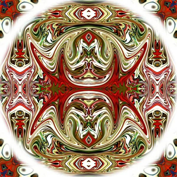 Mandala Unique Motif Rond Oriental Motif Mystique Fond Exotique Abstrait — Photo