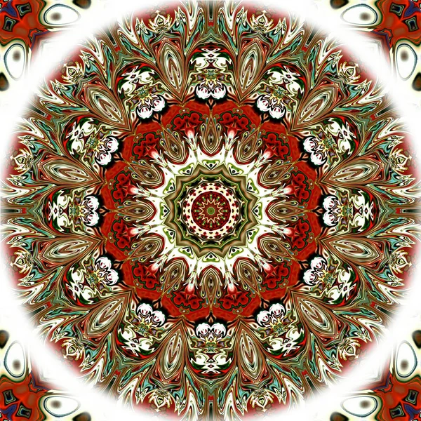 Mandala Único Patrón Redondo Oriental Motivo Místico Fondo Exótico Abstracto —  Fotos de Stock