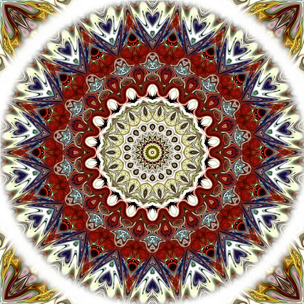 Mandala Unică Model Rotund Oriental Motiv Mistic Fundal Exotic Abstract — Fotografie, imagine de stoc