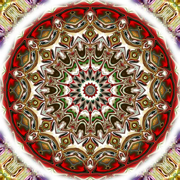 Mandala Unique Motif Rond Oriental Motif Mystique Fond Exotique Abstrait — Photo