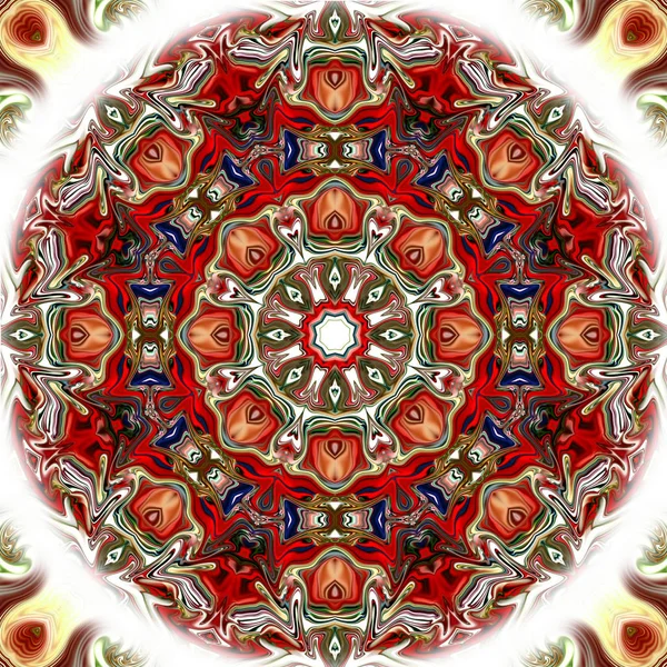 Mandala Unico Modello Rotondo Orientale Motivo Mistico Astratto Sfondo Esotico — Foto Stock