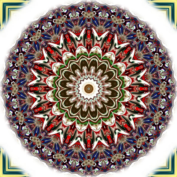 Mandala Original Padrão Redondo Oriental Motivo Místico Fundo Exótico Abstrato — Fotografia de Stock