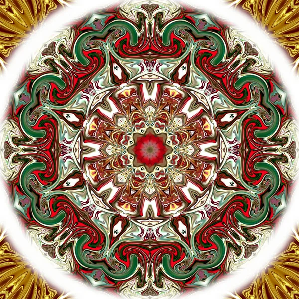 Mandala Único Patrón Redondo Oriental Motivo Místico Fondo Exótico Abstracto —  Fotos de Stock