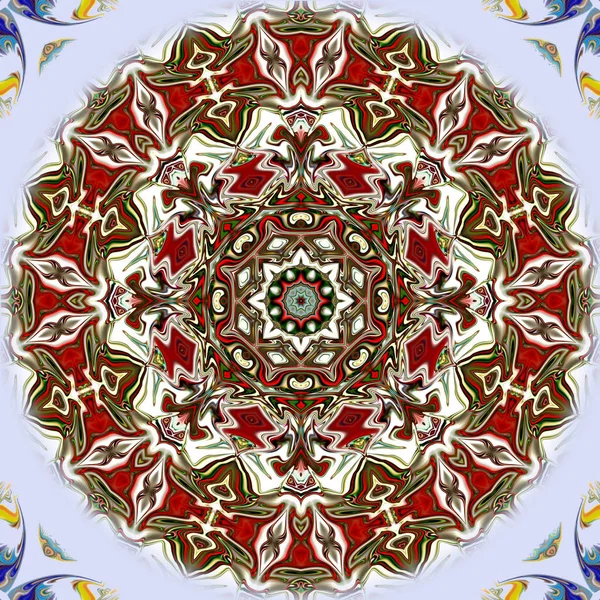 Mandala Original Padrão Redondo Oriental Motivo Místico Fundo Exótico Abstrato — Fotografia de Stock