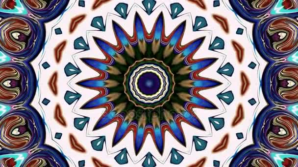 Representación Mandala Única Animación Exótica Abstracta Diseño Fractal Fantástico Arte — Vídeo de stock