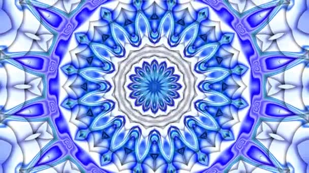 Unique Mandala Rendering Abstract Exotic Animation Fantastic Fractal Design Colorful — Stock Video