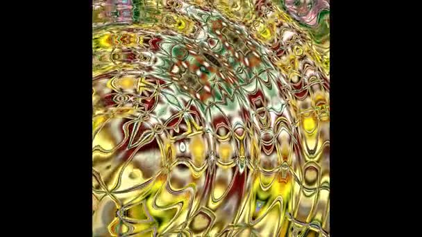 Унікальне Візуалізація Мандали Абстрактна Екзотична Анімація Фантастичний Фрактальний Дизайн Барвисте — стокове відео