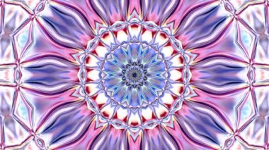 Benzersiz mandala işleme, renkli dijital sanat, 3d geometrik soyut egzotik animasyon, fantastik fraktal tasarım 