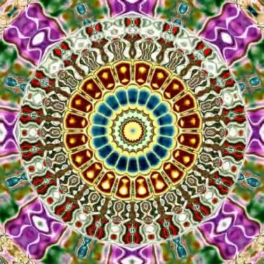 Benzersiz mandala işleme, renkli dijital sanat, 3d geometrik soyut egzotik animasyon, fantastik fraktal tasarım 