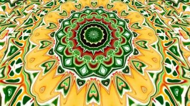 Benzersiz işleme, renkli dijital sanat, 3d geometrik soyut egzotik animasyon, fantastik tasarım 